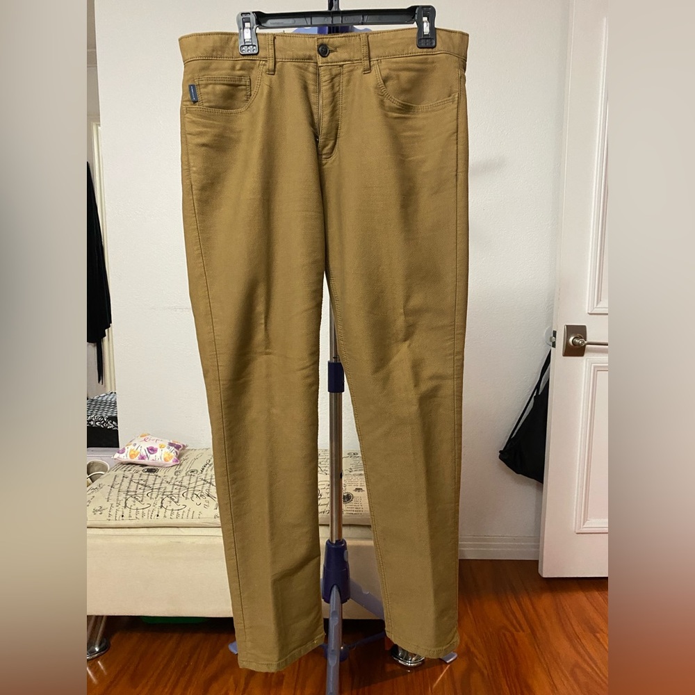 Perry Ellis Slim Fit Anywhere Pant Men's Size 34X30 in Camel Heather